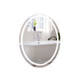 Зеркало Qtap Mideya 500х700 с LED-подсветкой Touch, с антизапотеванием, с часами, диммером, рег. яркости QT2078NCR5070W фото