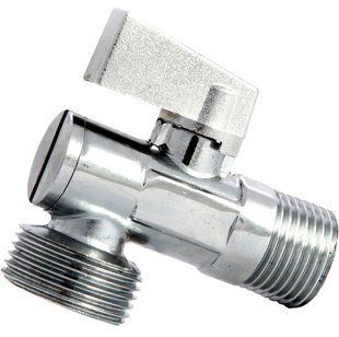 Кран угловой с фильтром 1/2"х3/4" хром Asco AS-AV02 фото