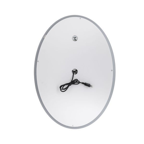 Зеркало Qtap Mideya 500х700 с LED-подсветкой Touch, с антизапотеванием, с часами, диммером, рег. яркости QT2078NCR5070W фото