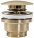 Донний клапан для раковини REA CLICK-CLACK BRUSHED GOLD універсальний фото 1