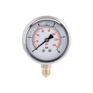 Манометр із гліцерином 10 бар, 1/4"З, нижнє підключення Thermo Alliancе Forte TAF170G10B фото