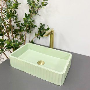 Умивальник (раковина) VBI FLORENTIA LIGHT GREEN MATT накладний фото