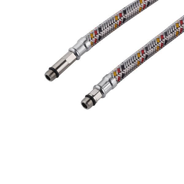 Гнучка підводка для підключення змішувача Kroner KRP 1/2"хМ10 ВЗ 120 см в обплетенні з нержавіючої сталі (пара) фото