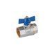 Кран кульовий Valves 3/4" ВВ PN30 синій метелик фото 3
