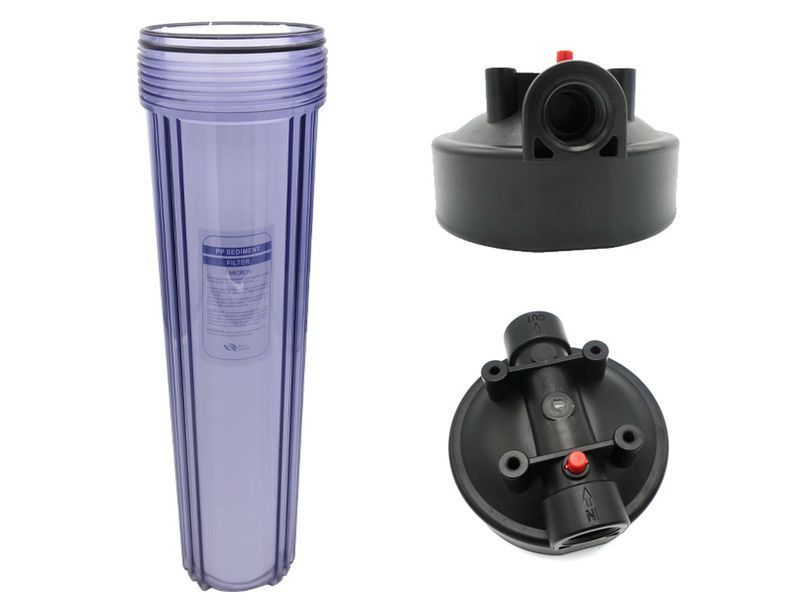 Колба фільтра 20BB Tiger Filtration прозора 1" (пластик) + картридж фото