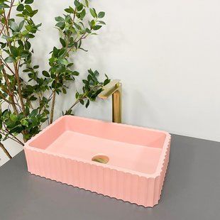 Умивальник (раковина) VBI FLORENTIA PINK MATT накладний фото