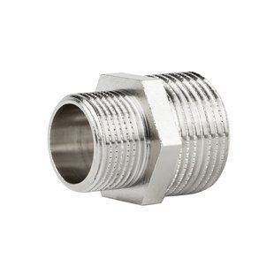 Ніпель редукційний латунний 3/4"х1" ЗЗ нікель Icma №1211 фото