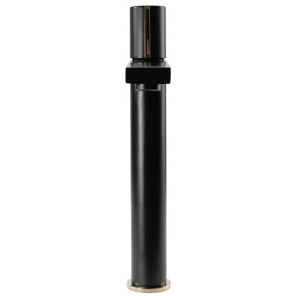 Змішувач для раковини (умивальника) REA ICON BLACK GOLD чорний високий фото