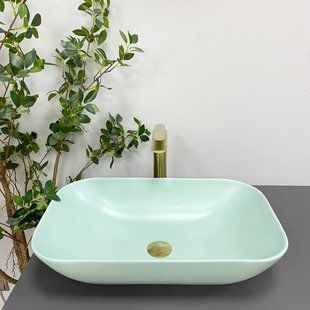 Умивальник (раковина) VBI AVEZZANO GREEN MATT накладний фото