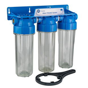 Триступінчастий магістральний фільтр Aquafilter FHPRCL34-B-TRIPLE фото
