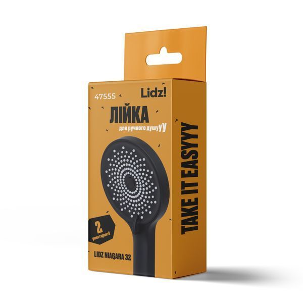 Лійка для ручного душу Lidz Niagara 32 120 мм кругла LDNIA32BLM47555 Matt Black фото