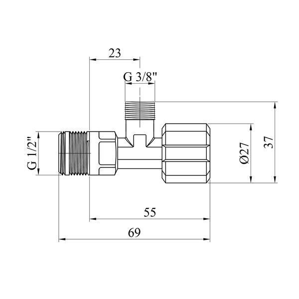 Кран приборный Grohe 1/2"х3/8" 43821000 фото