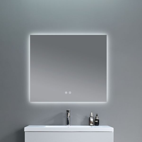 Дзеркало Qtap Taurus (TA1) 1000&times;800 мм з LED-підсвічуванням Touch, з антизапотіванням, з димером, рег. темп. кольору (3000-6500K) QTTAU100080048956 фото