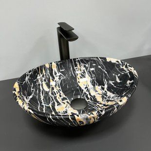 Умивальник (раковина) VBI PARMA BLACK OPAL накладний фото