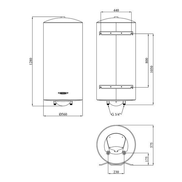 Водонагрівач Ariston ARI 200 VERT 560 THER MO EU з мокрим ТЕНом 3000327 фото
