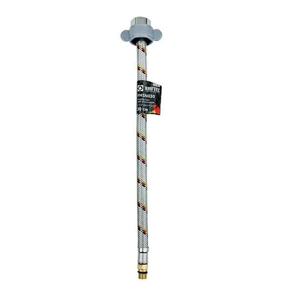 Шланг для змішувача 40 см 1/2"хМ10, коротка голка 18 мм Raftec FHSN040 фото