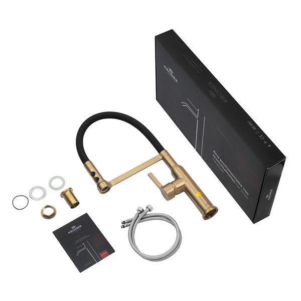 Смеситель для кухни Kroner KRP Ersel - GBG03112BLK фото