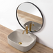 Умывальник (раковина) REA LUIZA 50 LIGHT GREY MATT накладной серый матовый фото 4