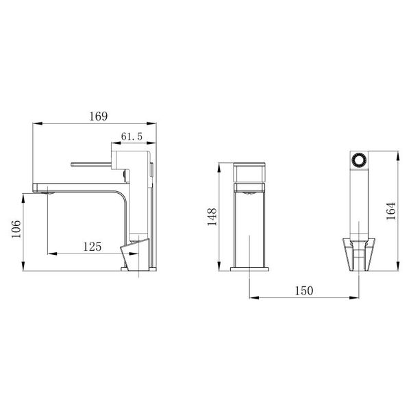 Змішувач для раковини Qtap Gemini (з гігієнічним душем) QTGEM272BLM45690 Black Matt 45690сп фото