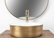 Умывальник (раковина) REA SAMI WHITE BRUSHED GOLD накладной фото 3
