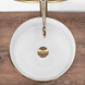 Умывальник (раковина) REA SAMI WHITE BRUSHED GOLD накладной фото 4