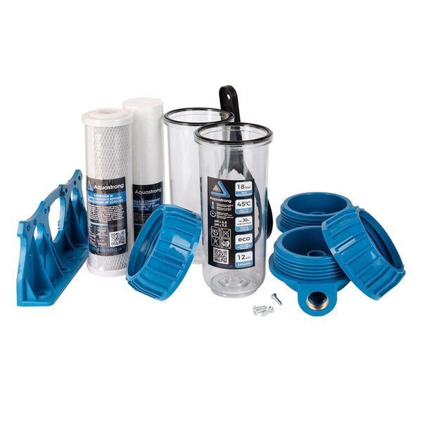 Фільтр для води AQUASTRONG MP2 10-3P 1" (MP2-10310) 2 колби фото