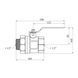Кран-американка STA 1 1/2" ВЗ PN25 ручка, латунний фото 2