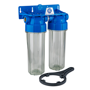 Двоступінчастий магістральний фільтр Aquafilter FHPRCL1-B-TWIN фото