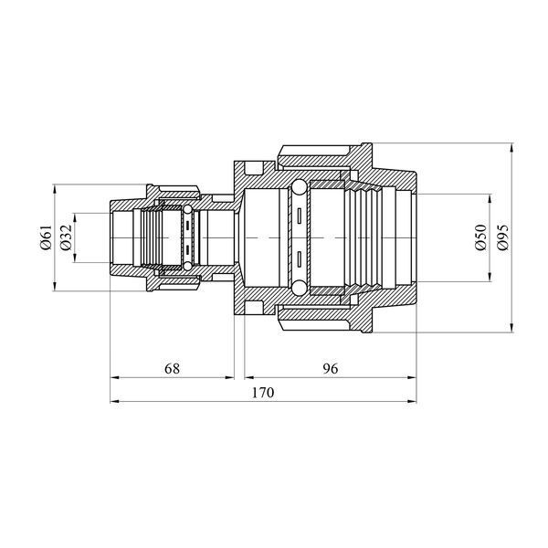 Муфта редукционная ПЭ SantehPlast 32х50 мм фото