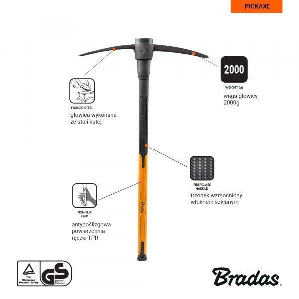 Кирка Fiberglass 2 кг Bradas KT-KF1200 фото