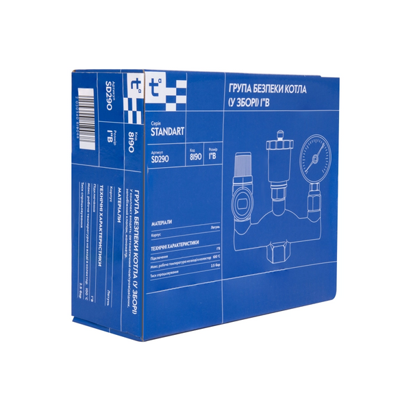 Группа безопасности котла 1" 2.5 бар Thermo Alliance Standart SD290 фото