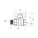 Кран-американка шаровой прямой Valves 1/2" PN30 фото 2