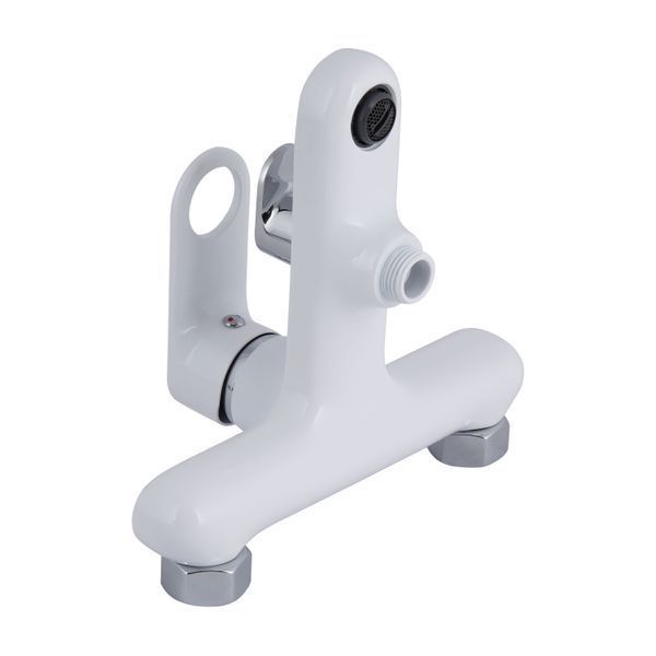 Змішувач для ванни Qtap Jay (з душовим гарнітуром) QTJAY259CRW45553 Chrome/White фото