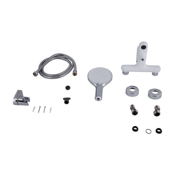 Змішувач для ванни Qtap Jay (з душовим гарнітуром) QTJAY259CRW45553 Chrome/White фото