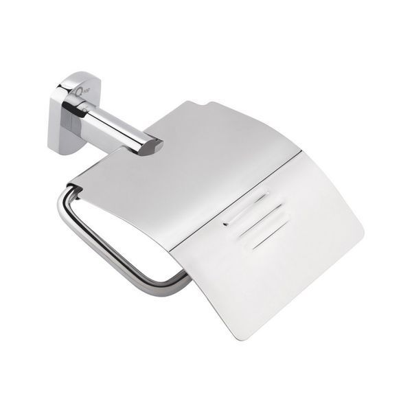 Держатель для туалетной бумаги с крышкой Qtap Liberty QTLIBCRM1151 хром фото