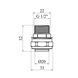 Муфта металлопластиковая STA (DN) 20х1/2" РН никелированная фото 2