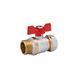 Кран шаровой металлопластиковый Karro 20х3/4" РН бабочка, никелированный фото 1