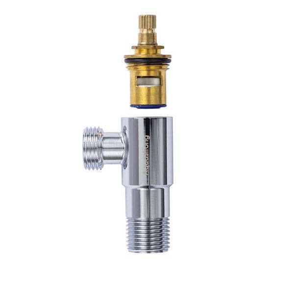 Кран кутовий Aquastrong C3 M1/2 х M1/2 (C310) нержавіюча сталь фото