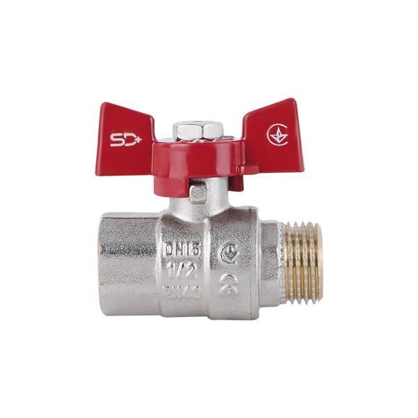 Кран кульовий 1/2" ВЗ для води (метелик) SD Plus SD607NW15PN40 фото