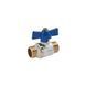 Кран кульовий Valves 1/2" ЗЗ PN30 синій метелик фото 1