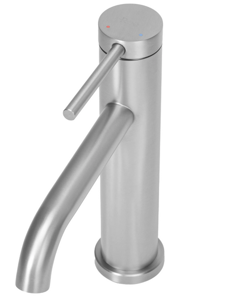 Смеситель для раковины (умывальника) REA CLIF NICKEL BRUSHED никель низкий фото