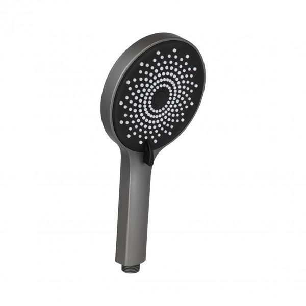 Лійка для ручного душу Qtap Rucni 120 мм округла QTRUCA120R3GRP Graphite фото