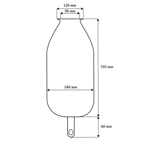 Мембрана (груша) для гідроакумулятора SeFa 100-150 л / 90 мм F0A0205 фото