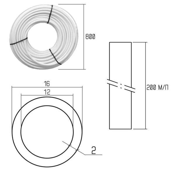 Труба GOLD-PEX Icma 16х2 мм, 200 м №P198 фото