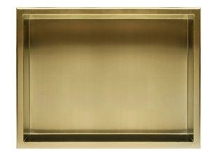 Вбудована полиця REA 30X45 BRUSHED GOLD з обідком фото
