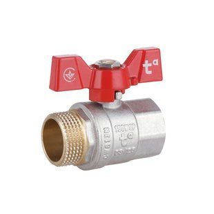 Кран кульовий 1" ВЗ для води (метелик) Thermo Alliance SD607NW25PN40 фото