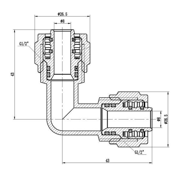 Кут обтискний Thermo Alliance 16 SF173W1616 фото
