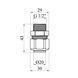 Муфта металлопластиковая Karro 20х1/2" РН никелированная KR-0512 фото 2