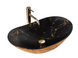 Умывальник (раковина) REA ROYAL IN BLACK MARBLE GOLD накладной фото 1