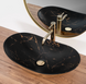 Умывальник (раковина) REA ROYAL IN BLACK MARBLE GOLD накладной фото 4
